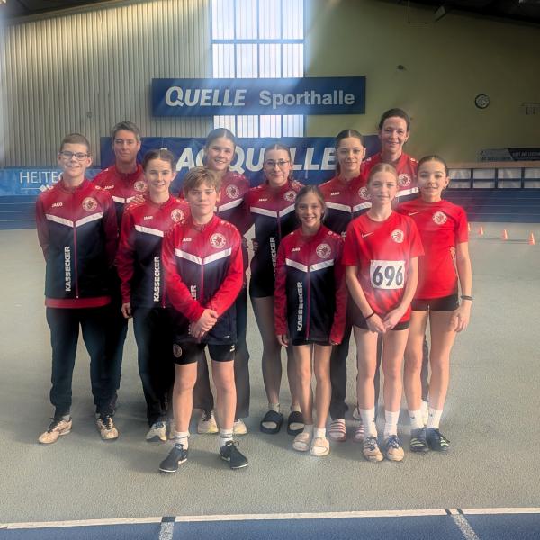 Team des TB Jahn Wiesau bei den Hallenmeisterschaften 2026 in Fürth