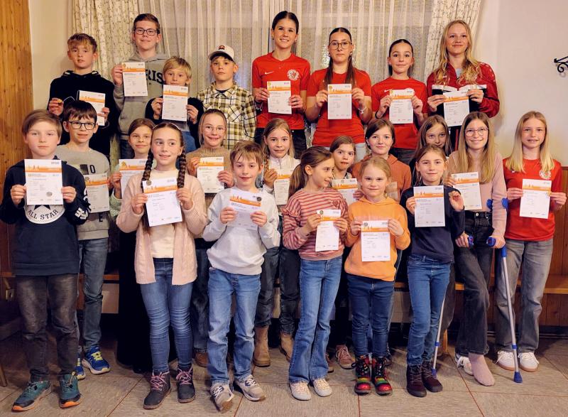 Verleihung der Jugend-Sportabzeichen 2025 bei der Jahreshauptversammlung 2026